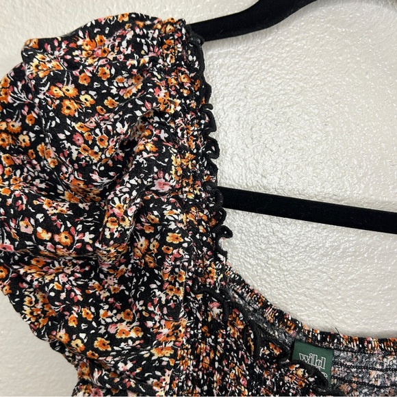 Black Floral Midi Dress - Picture 3 of 3